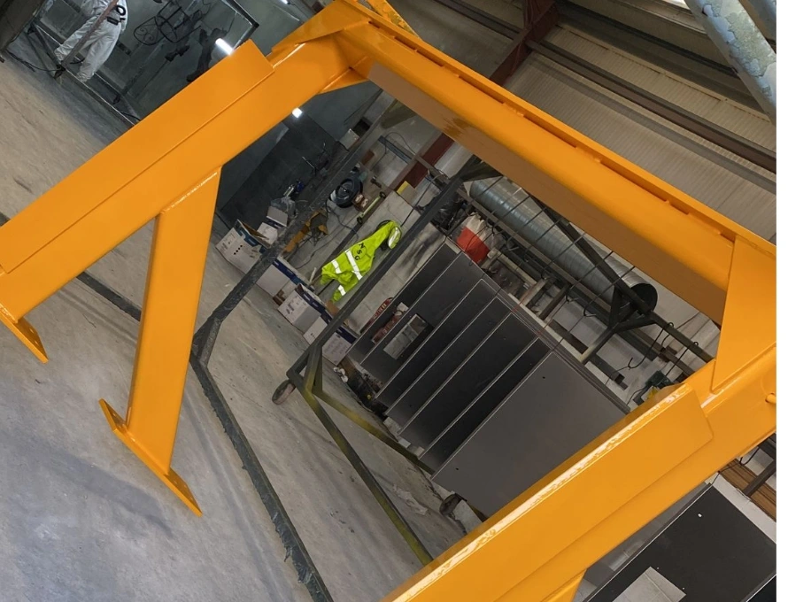 Powder coating frame